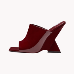 Square Head Angled Wedge Sandals