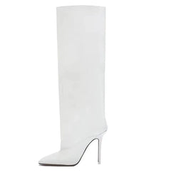 Square Toe Stiletto Knee Boots
