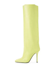 Square Toe Stiletto Knee Boots
