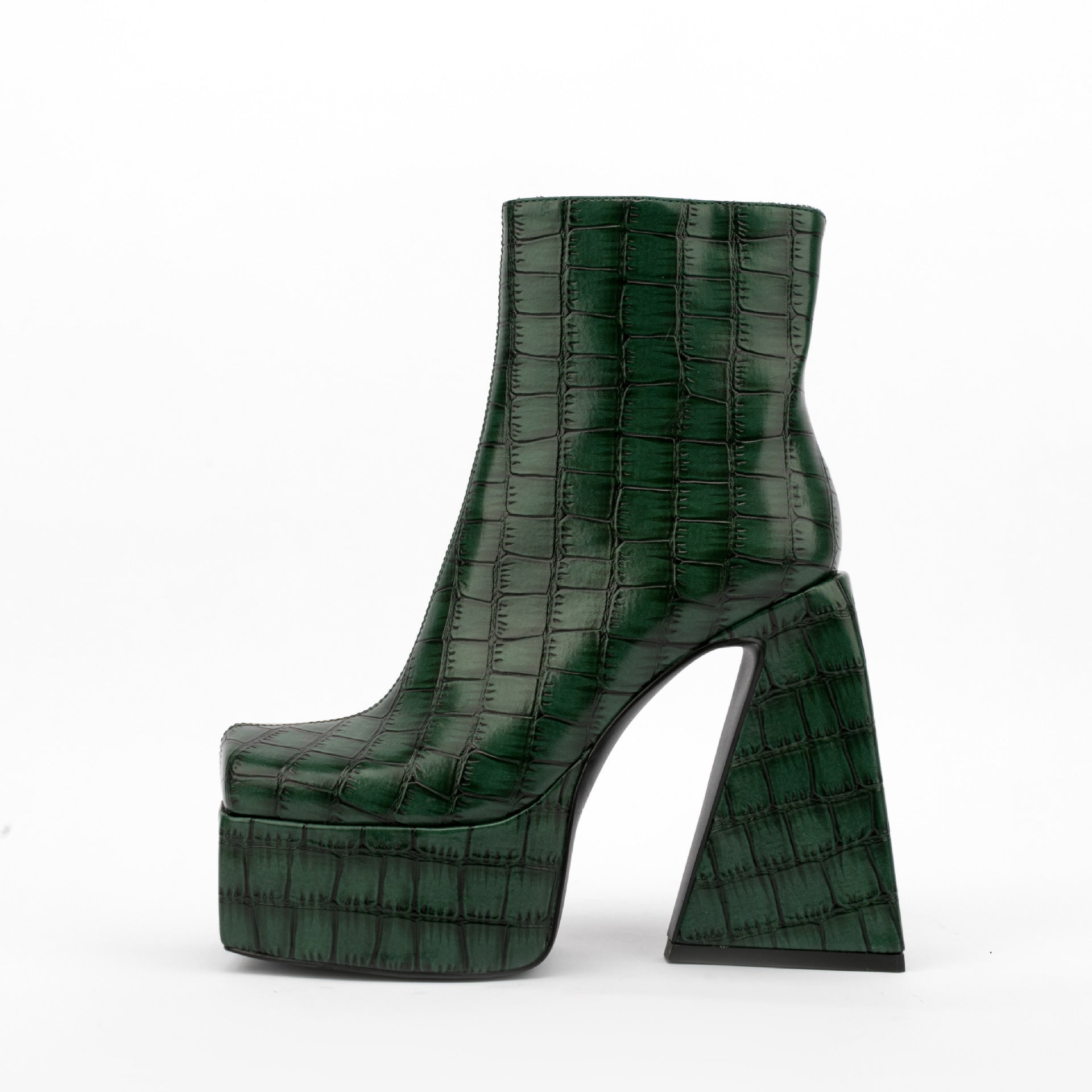 Stone Pattern High Heel Boots