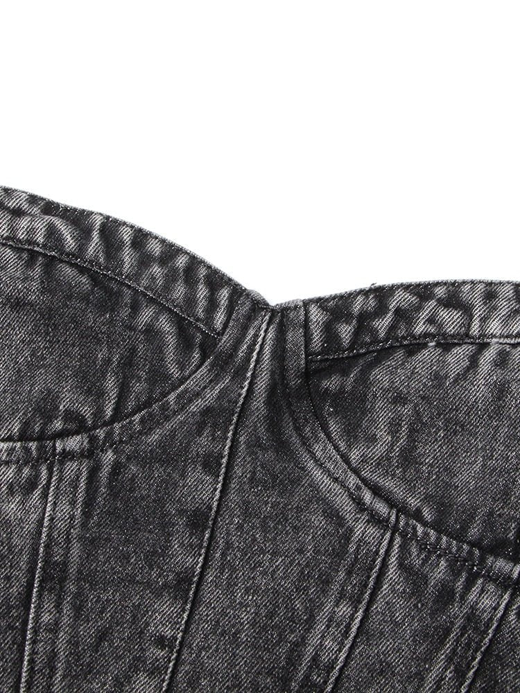 Strapless Denim Top - Final Sale