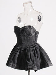 Strapless Denim Top - Final Sale