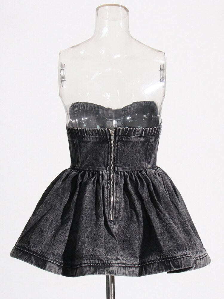 Strapless Denim Top - Final Sale