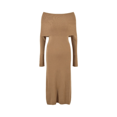 Strapless Knitted Midi Dress