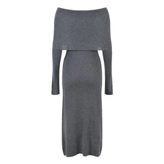 Strapless Knitted Midi Dress