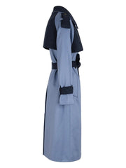 Strapped Cuffs Belted Woolen Coat