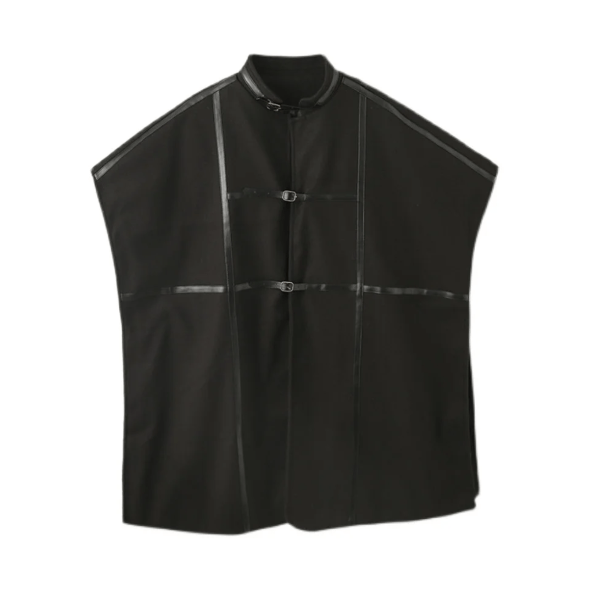 Straps Sleeveless Long Cloak Coat