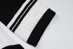 Striped Backless Knit Mini Dress