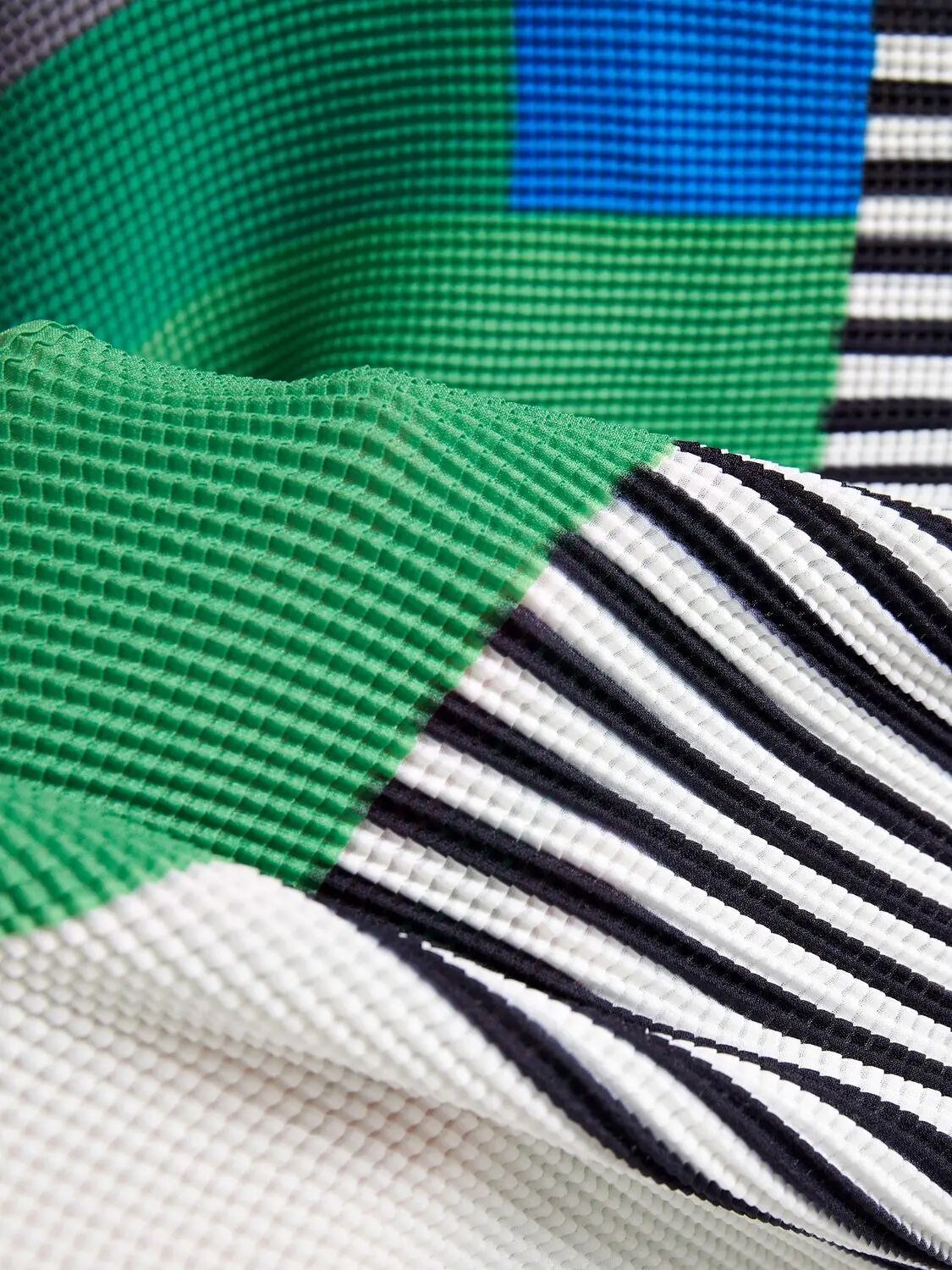 Striped Colorblock Pleated Top + Skirt