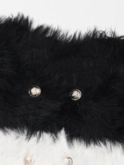 Striped Contrast Burr Knit Sweater