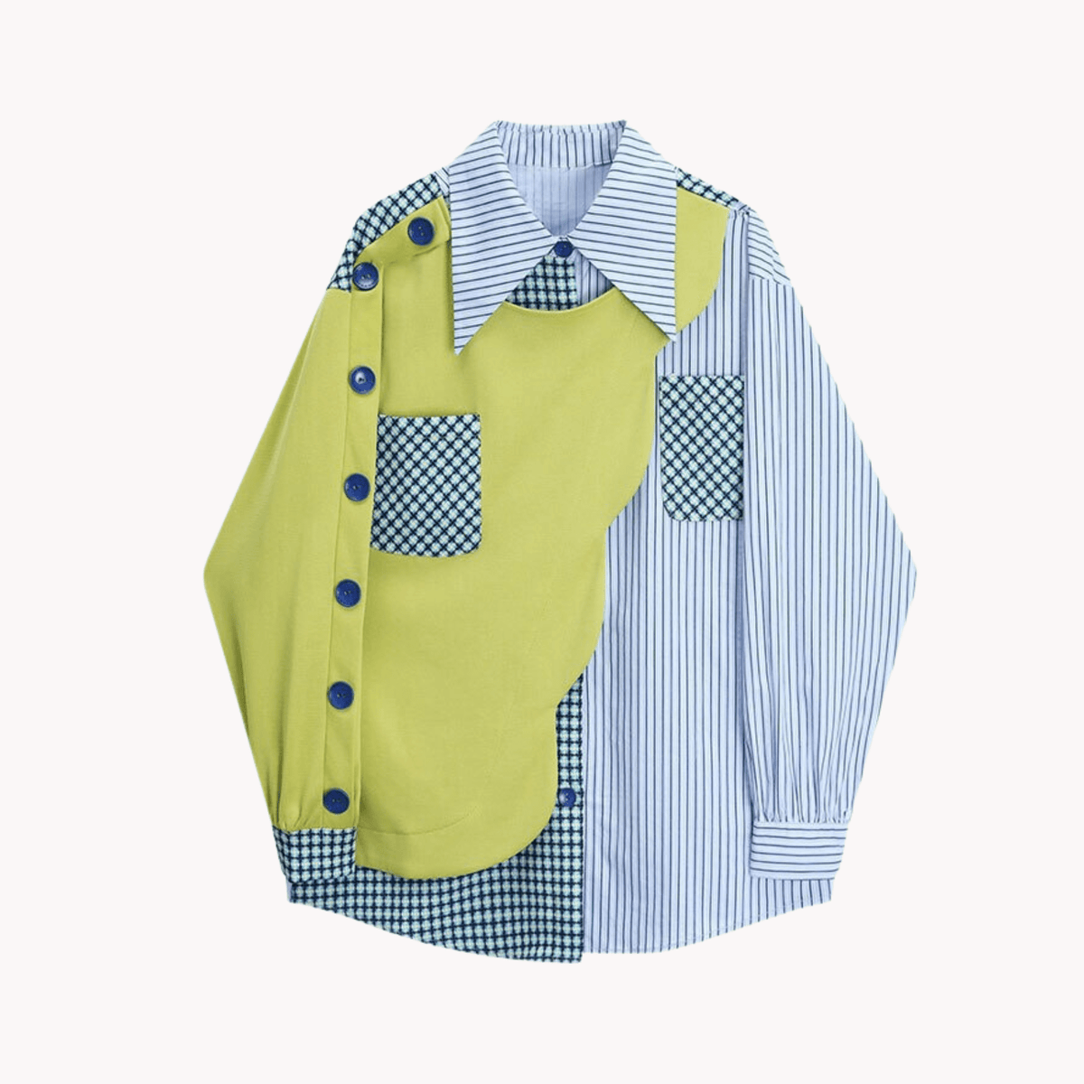 Striped Fake Two-Piece Top