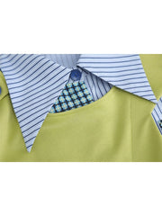 Striped Fake Two-Piece Top