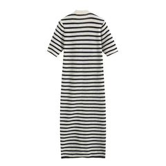 Striped Knit Slim Dress