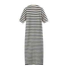 Striped Long Knit Dress