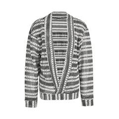 Striped Loose Knit Cardigan