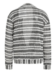 Striped Loose Knit Cardigan
