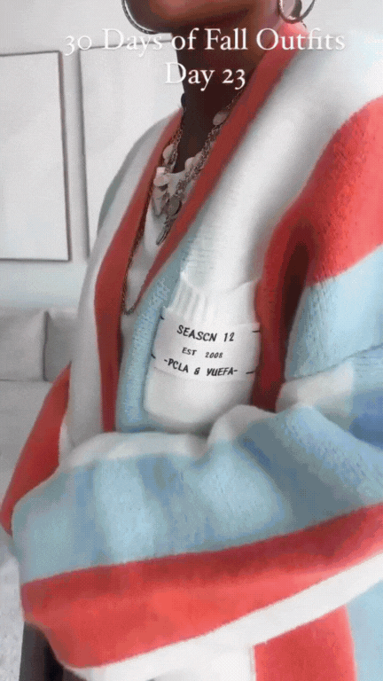 Striped Loose Knitted Cardigan - @theartystictype