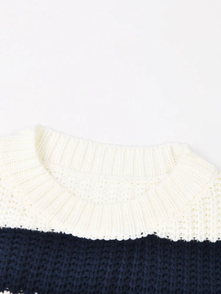 Striped Loose Knitted Dress Sweater