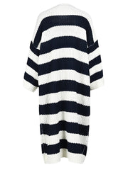 Striped Loose Knitted Dress Sweater