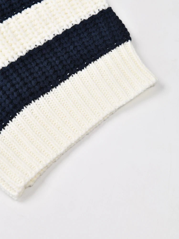 Striped Loose Knitted Dress Sweater