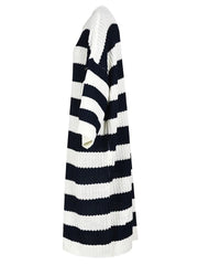 Striped Loose Knitted Dress Sweater