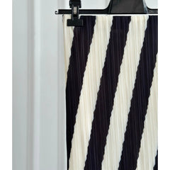 Striped Semi Sheer Midi Skirt