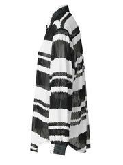 Striped Square Cuff Loose Shirt