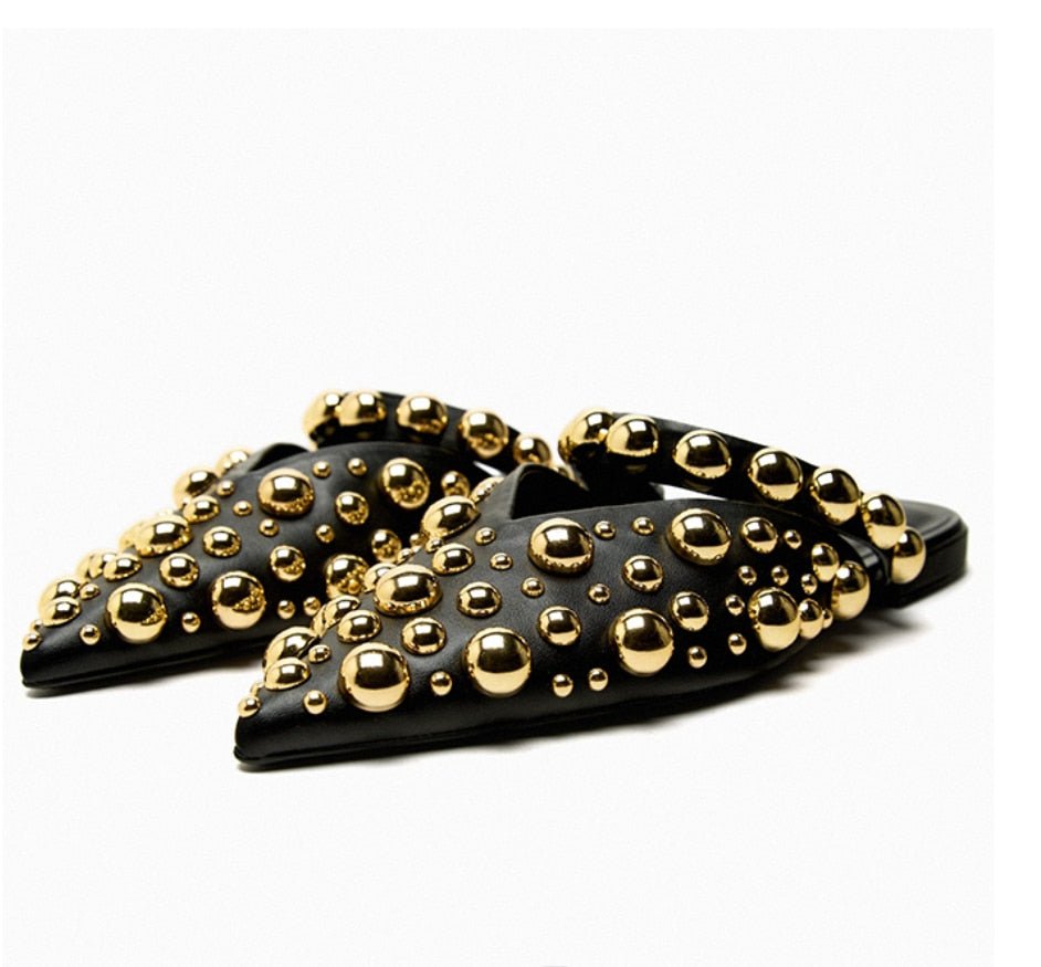 Studded Pointed Flats