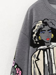 Stylish Ladies Cotton Sweatshirt