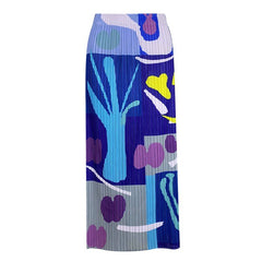 Summer Print Pleated Skirt