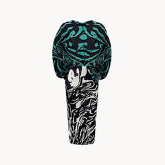 Swirl Contrast Pleated Dress - @lalaaarisa