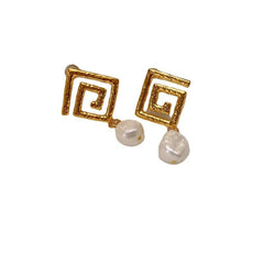 Swirl Faux Pearl Earrings