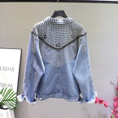 Tassel Bohemian Beading Denim Jacket