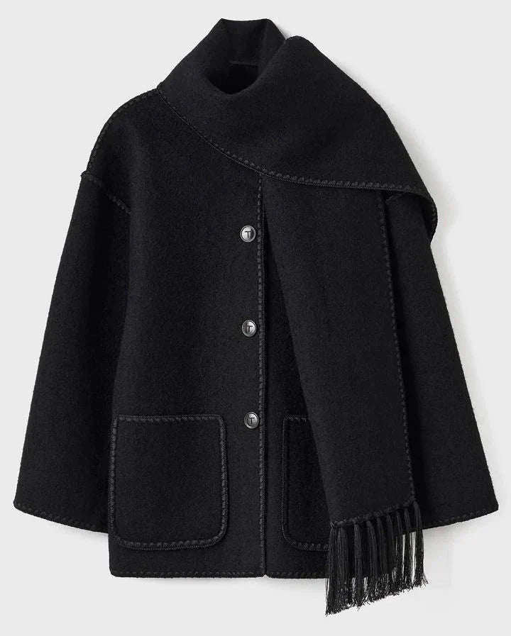 Tassel Scarf Collar Jacket - @mai.clb