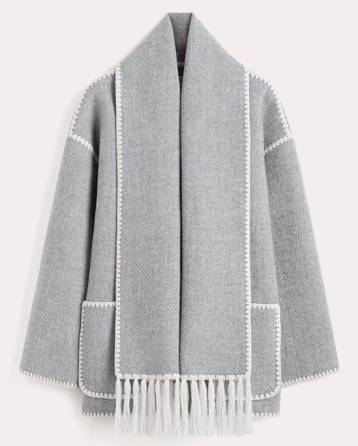 Tassel Scarf Collar Jacket - @mai.clb