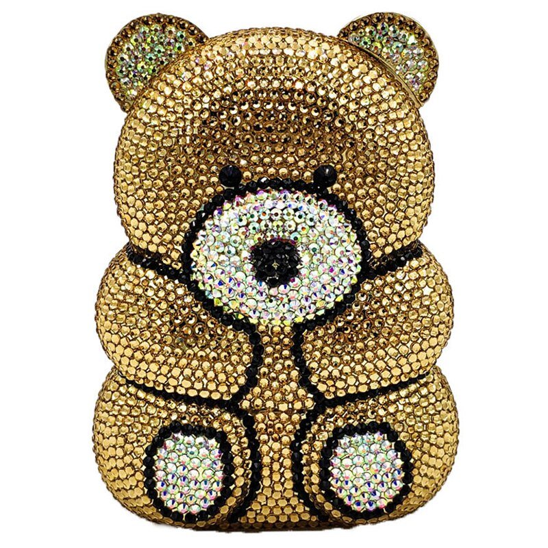 Teddy Gold Crystal Handbag