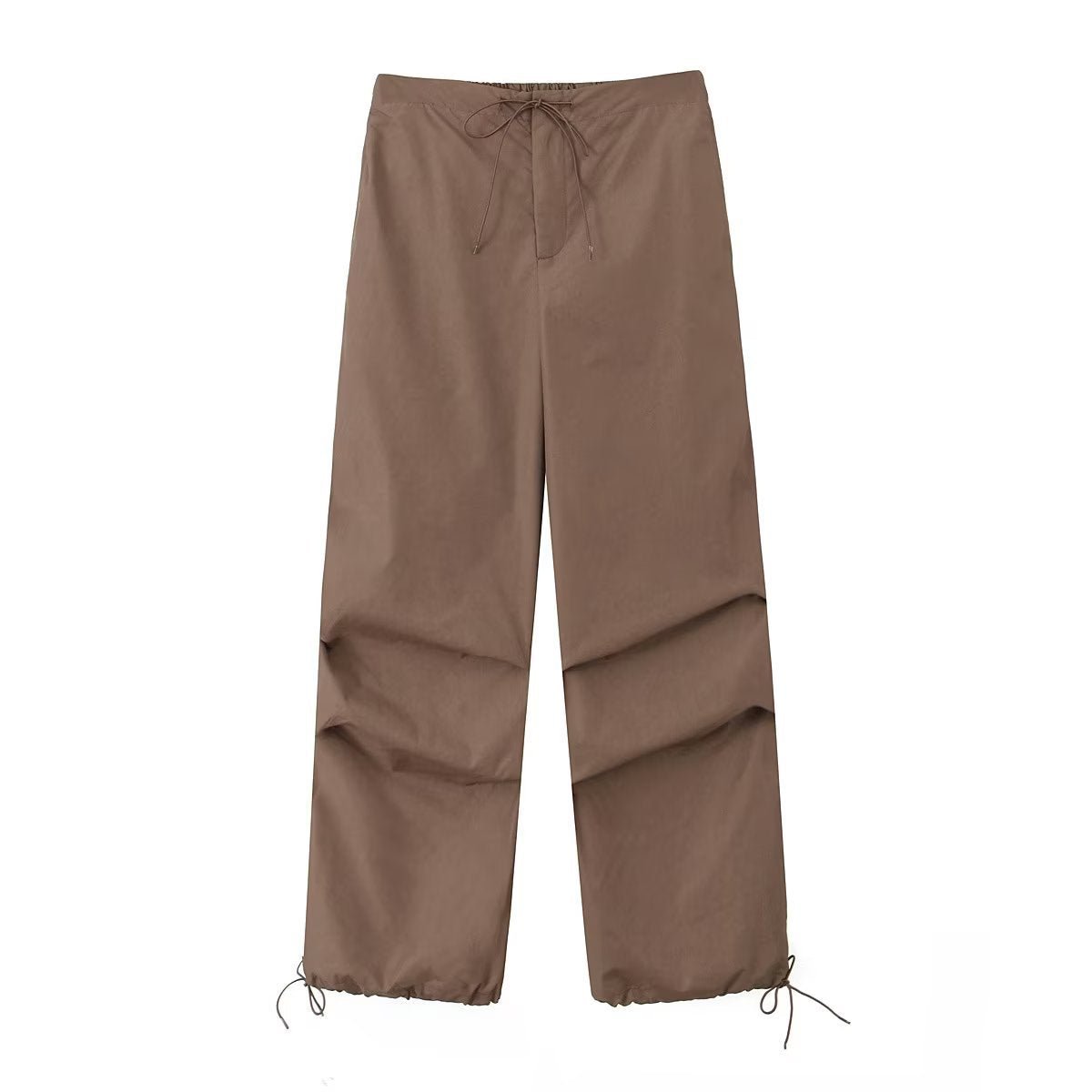 Tie Waist Pleated Baggy Sweatpants