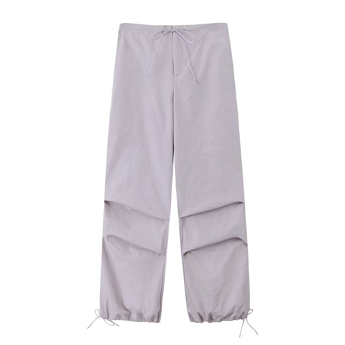 Tie Waist Pleated Baggy Sweatpants