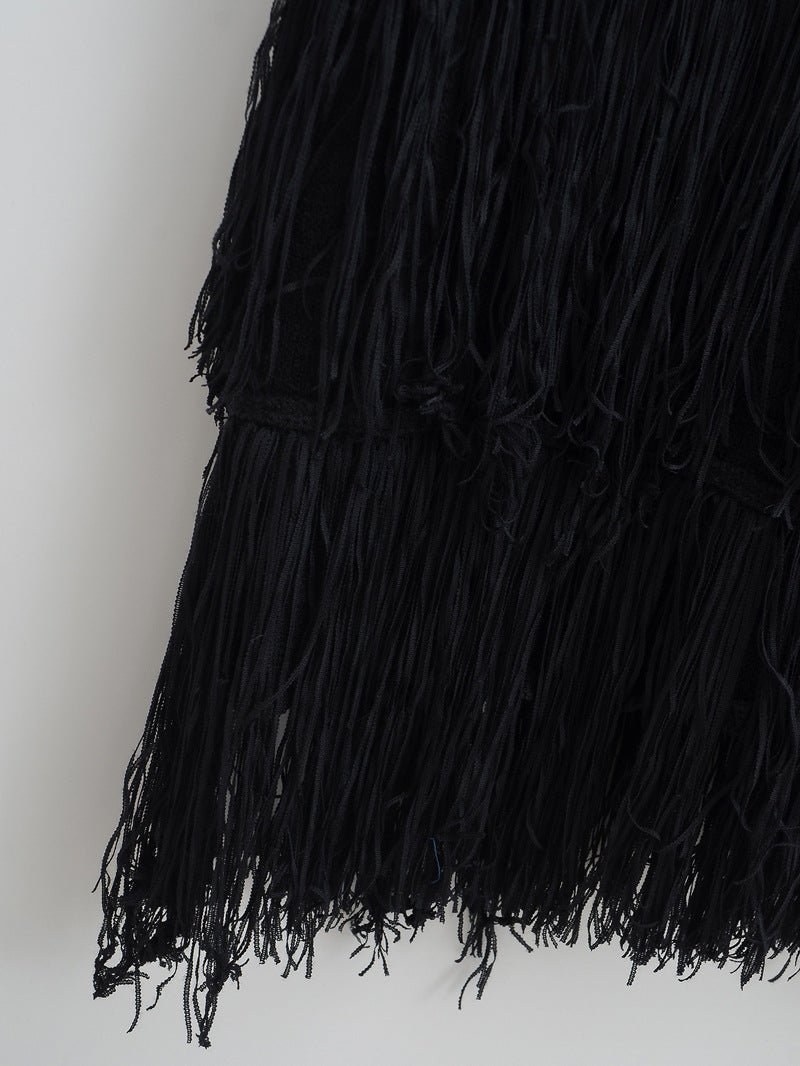 Tiered Tassel Knit Dress - @hownistyledit