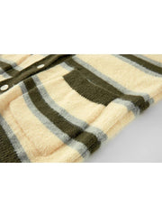 Tri-Color Striped Oversized Knit Sweater