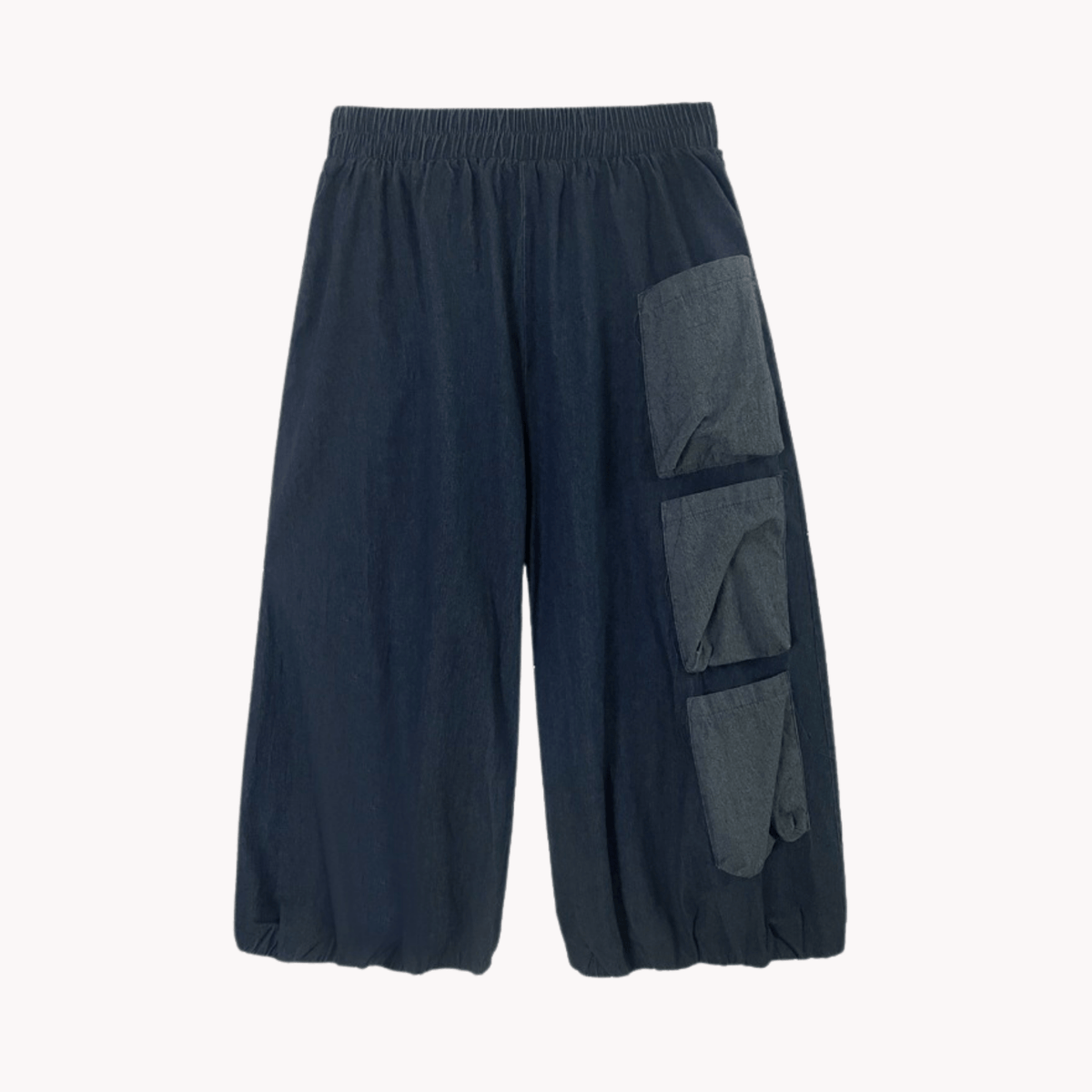 Triple Pocket Wide-Leg Denim Pants