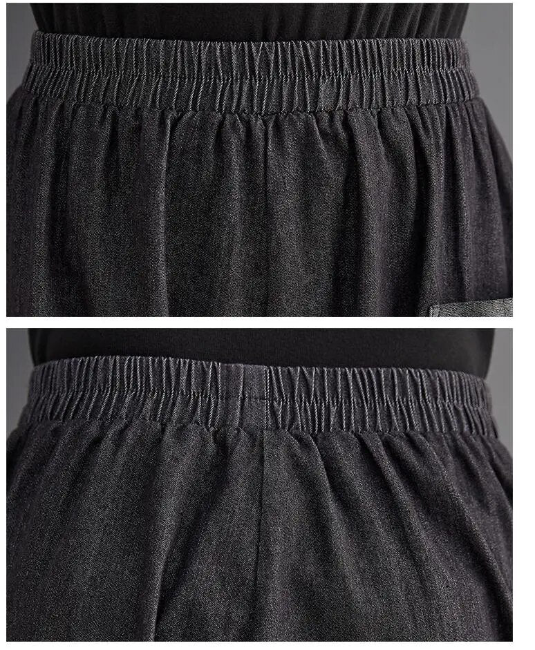 Triple Pocket Wide-Leg Denim Pants