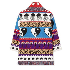 Trippy Art Tassel Knit Jacket