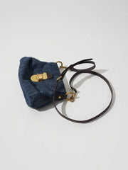 Tuck Lock Crossbody Denim Bag