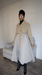 Tulle Trench Coat - @_rayyaansari