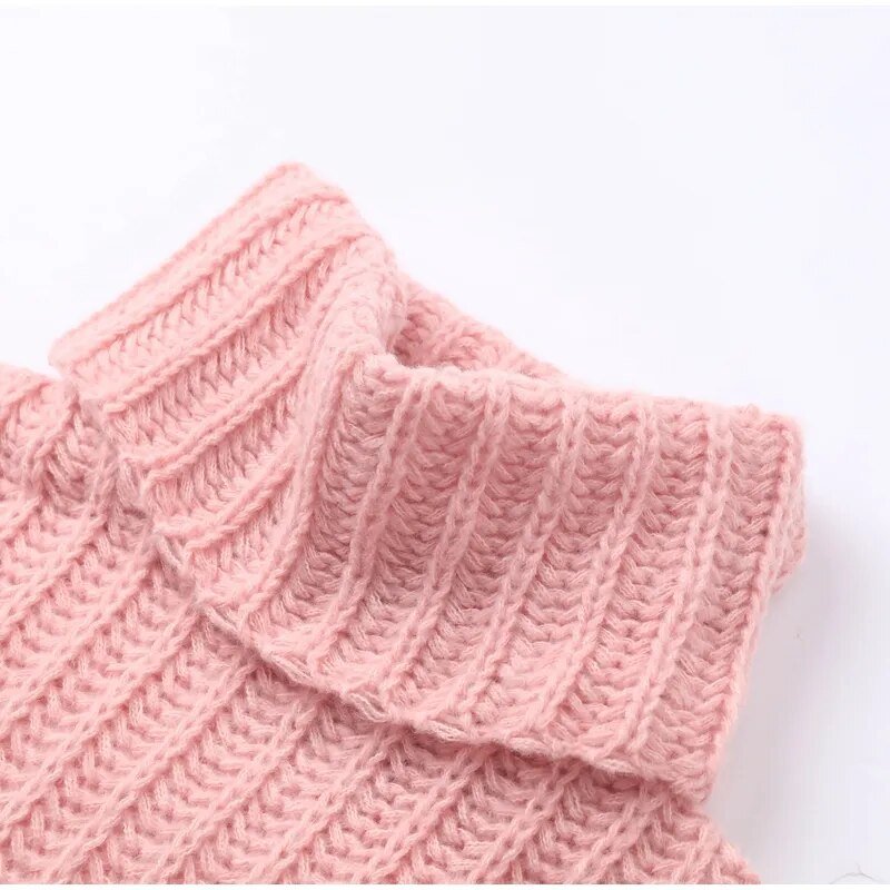Turtleneck Crochet Knit Sweater