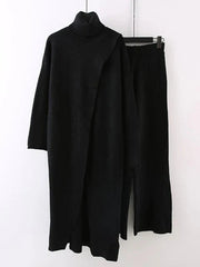 Turtleneck Long Sweater + Pants Set