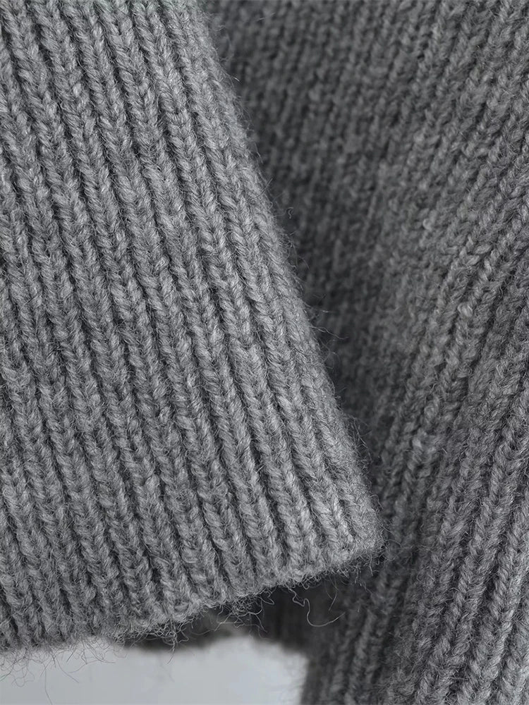 Turtleneck Short Sleeves Knit Top
