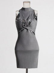 Twisted Bodycon Sleeveless Mini Dress