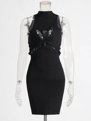 Twisted Bodycon Sleeveless Mini Dress